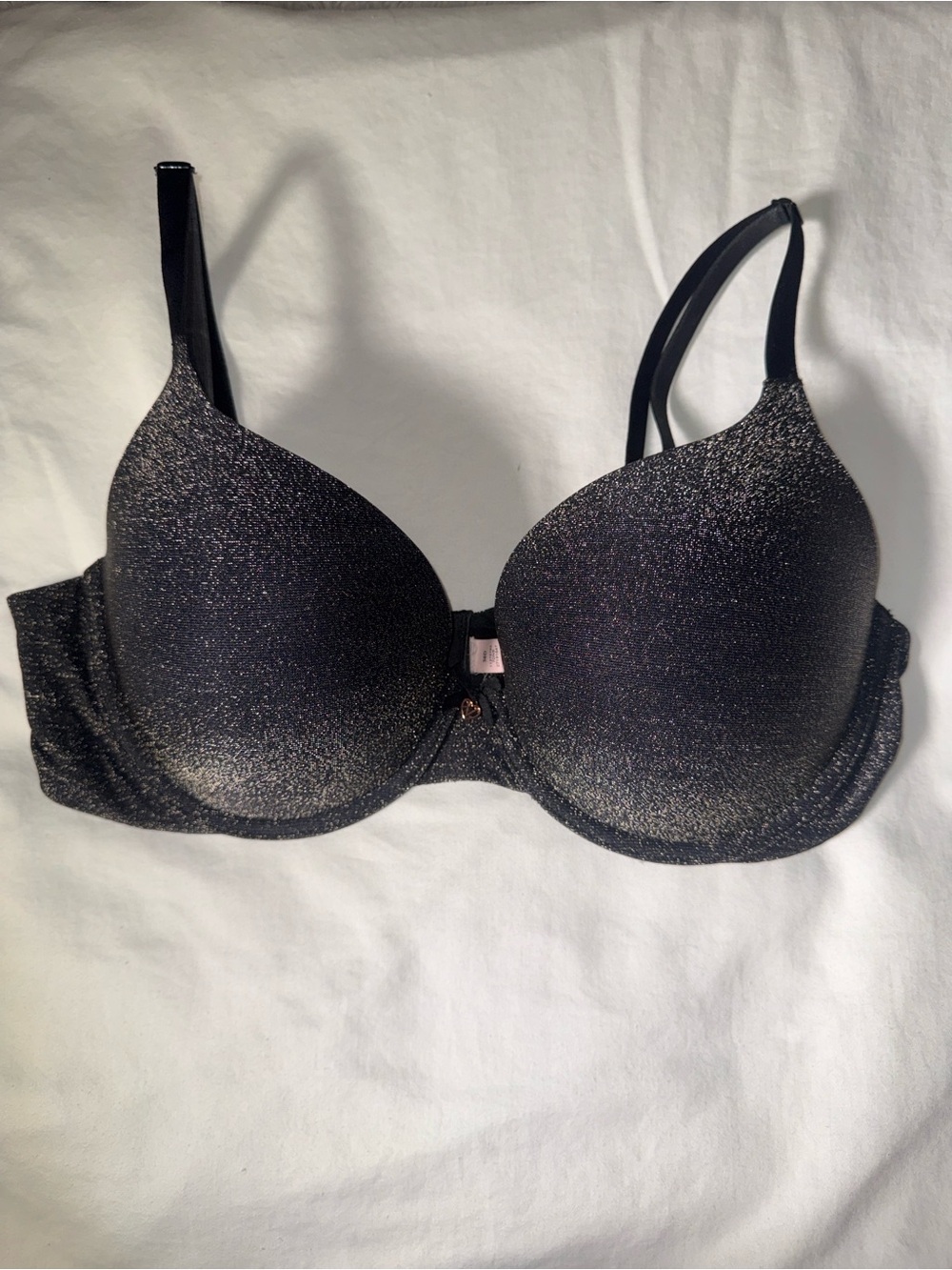Victoria's Secret Body By Victoria Black Metallic Shimmer T-Shirt Bra